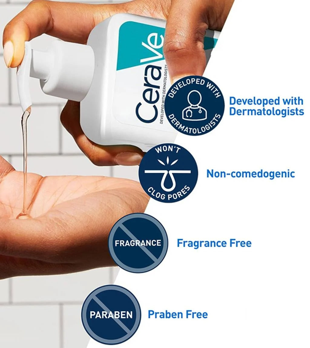 CeraVe Acne Control Cleanser – 2% Salicylic Acid Gel-to-Foam Face Wash for Oily & Acne-Prone Skin (Imported)