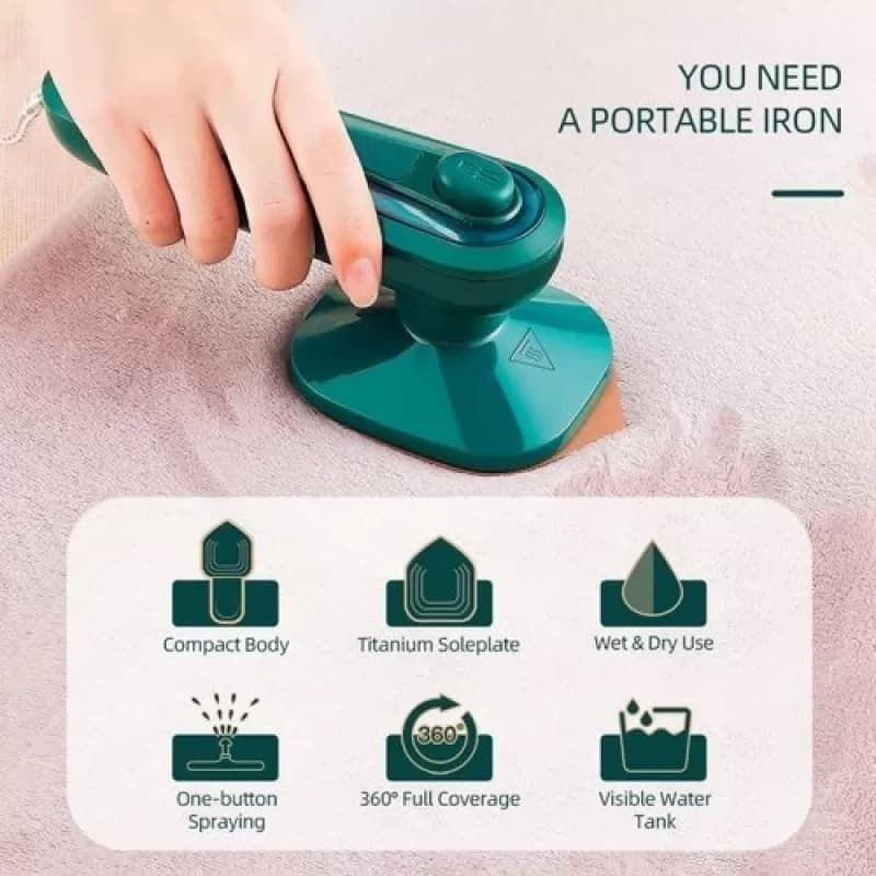 Professional Micro Steam Iron Handheld – Portable Garment Steamer for Wrinkle Removal