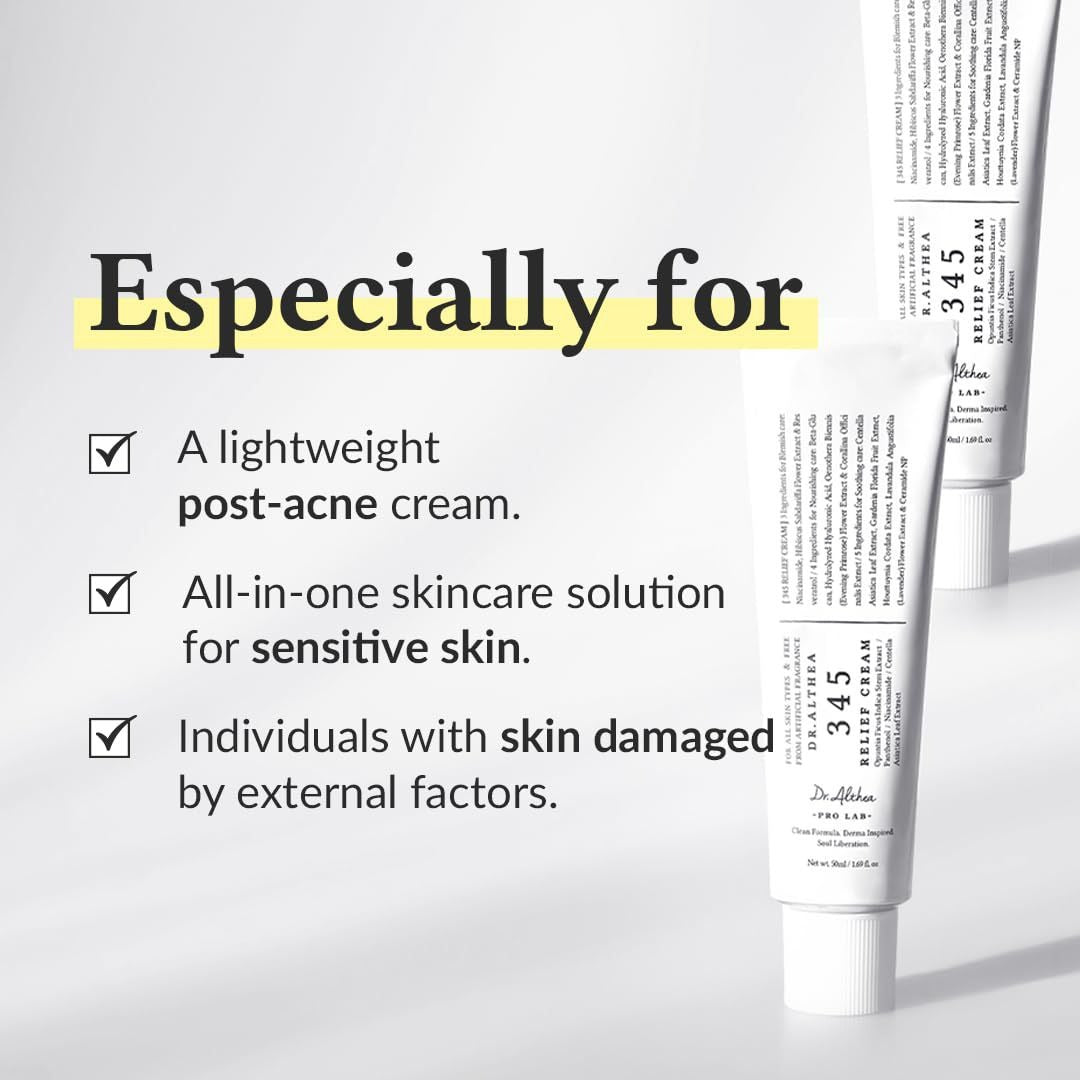 Dr. Althea 345 Relief Cream | Soothing & Hydrating Skin Brightening Moisturizer Cream